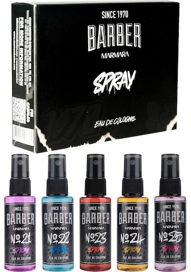 Marmara Barber 5'li Mix Set Edc Sprey Kolonya 50 Ml