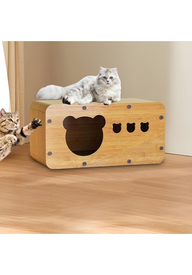 Suntek Kedi Tırmalama Karton Ev Küçük Hayvanlar Için Komik M