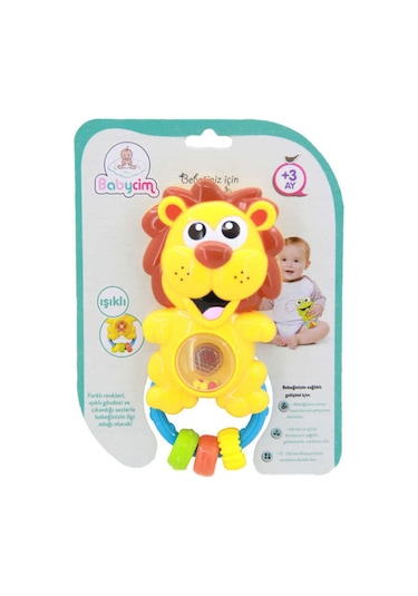 Birlik Babycim Aslan Sesli Pilli Çıngırak Wd-3661B Çok Renkli