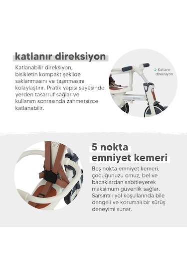 Huggy 6in1 Funtrike Siyah 3 Tekerlekli Bebek Bisikleti