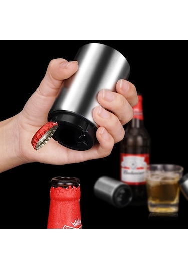 Gül Altın Otomatik Bira Şişe Açacağı Mıknatıs Bira Açacağı Paslanmaz Çelik Aşağı Açacağı Şarap Bira Soda Kapağı Açacağı Mutfak Aksesuarları Gül Altın