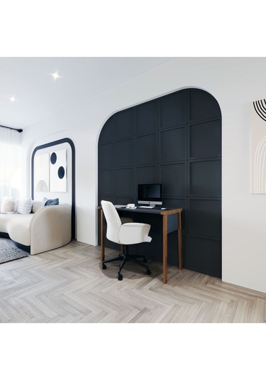 Zenith Çalışma Masası 90cm Antrasit Ceviz