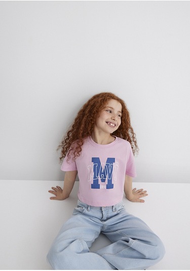 Mavi - M Logo Baskılı Pembe Tişört 7610276-86953 Pembe