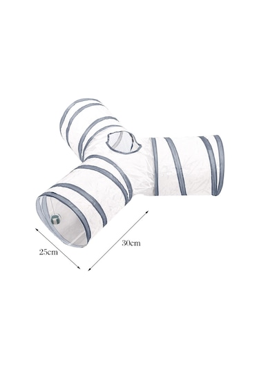 Üç Kanallı Uzun Kedi Oyun Tüneli 25 x 30 CM