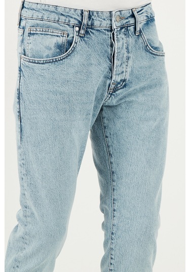 Buratti Streç Pamuklu Slim Fit Normal Bel Dar Paça Jeans Erkek Kot Pantolon 1115S601Napoli Açık Mavi