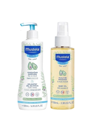 Mustela Yenidoğan Şampuanı 500 Ml - Mustela Bebek Yağı 100ml