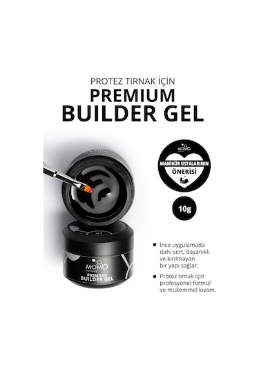 Momo Professional Premium Builder Gel Protez Tırnak Jeli No.01 Şeffaf 10 gr