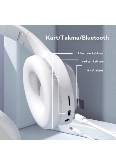 Aurora Kulaklıklıkablosuz Mavi-beyaz