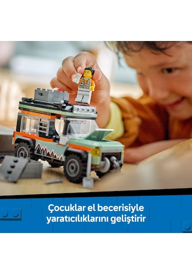 LEGO® City 4x4 Arazi Dağ Arabası 60447 - 6 Yaş ve Üzeri Çocuklar için Yaratıcı Oyuncak Yapım Seti (221 Parça)