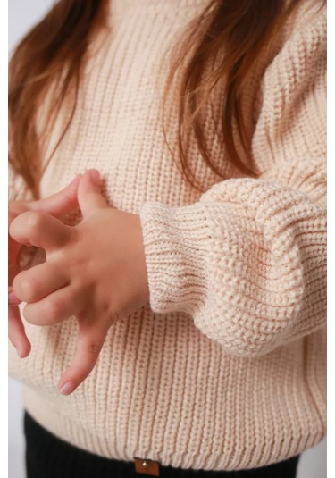 Djaza Kids Çocuklar İçin Örme Oversize Kazak 241271966 Açık Pembe