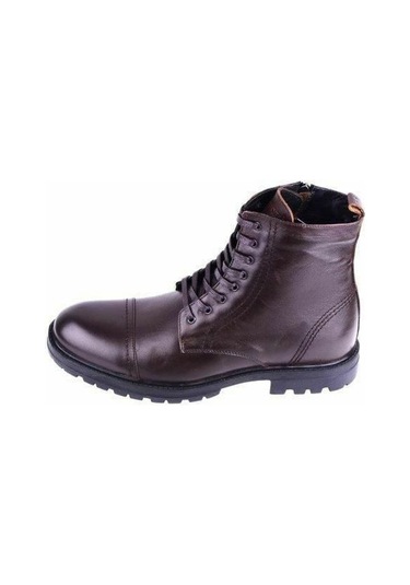 King Shoes Büyük Numara Erkek Bot Fk66823 Kahverengi