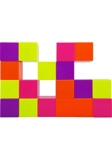 Küpss Manyetik Blok Floresan Renkler - 24 Küp
