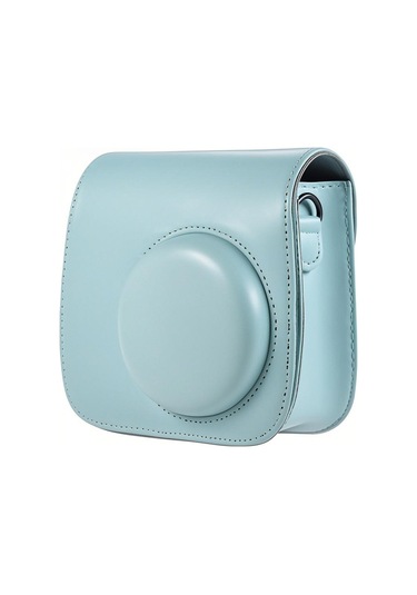 Maiyame Fujifilm Instax Mini 9/8/8+ İçin Şık Pu Fotoğraf Makinesi Kılıfı - Su Geçirmez, Omuz Askılı, Buz Mavisi