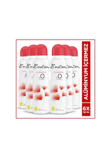 Emotion Romance Kadın Sprey Deodorant 6 x 150 ML