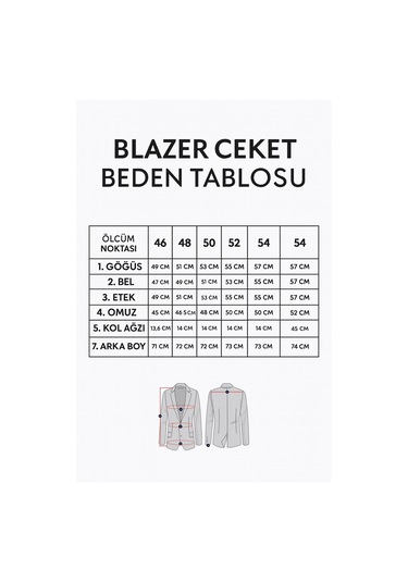 Vizon Erkek Blazer Ceket Esnek Comfort Kumaş, İtalyan Kesim, Tek Düğmeli Slim Fit Şık Model Vizon
