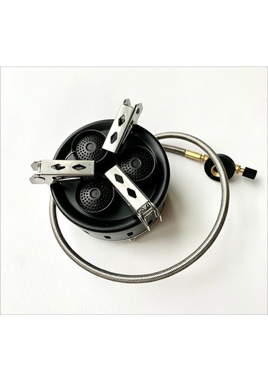 Dancemonkey Kamp Gazlı Ocak 8500w 3 Brülör Sırt Çantası Ocak Katlanabilir Bütan Ocak Kamp Sobası Gümüş Gümüş