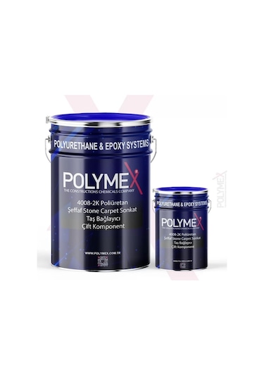 Polymex 4008-2K Poliüretan Sonkat Taş Bağlayıcı Şeffaf 20 KG