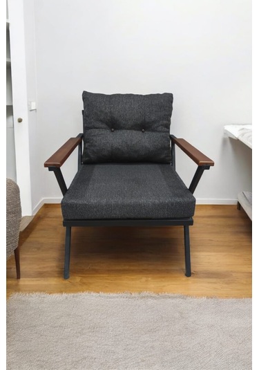 Pilocca Demonte Metal Tekli Bahçe Mobilyası, Antrasit, 60x60 Cm Antrasit