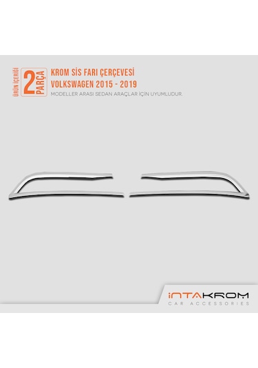 intakrom Volkswagen Passat B8 Krom Sis Far Çerçevesi 2 Parça 2015 ve Üzeri