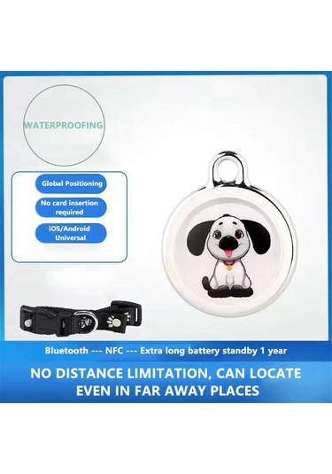 Anjiexun Evcil Hayvan Anti Kayıp Gps İzleyici Bluetooth Akıllı Su Geçirmez Konum Belirleyici,köpek