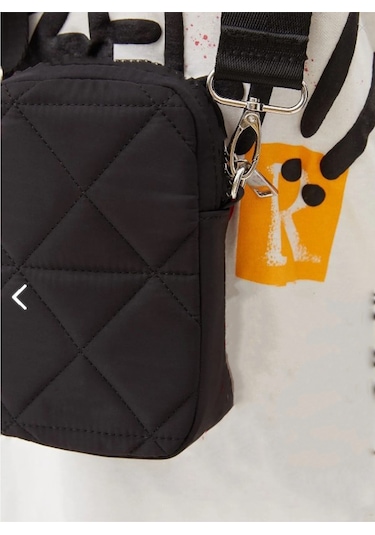 Dyscase Kapitone Askılı Telefon Çantası & Cüzdan Siyah