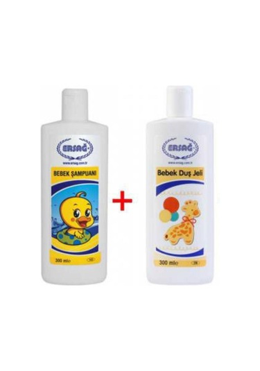 Ersağ Bebek Şampuanı 300 Ml Hediyesi Bebek Duş Jeli 300 Ml
