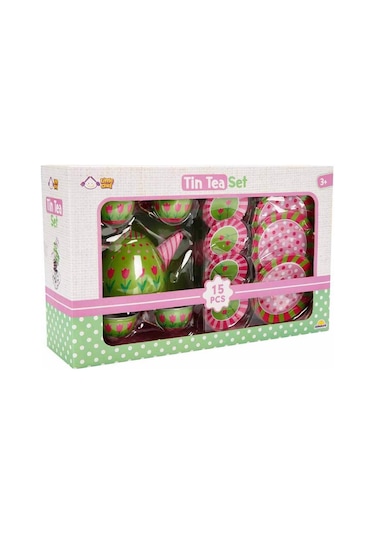 Porselen Çay Takımı 15 Parça Pembe
