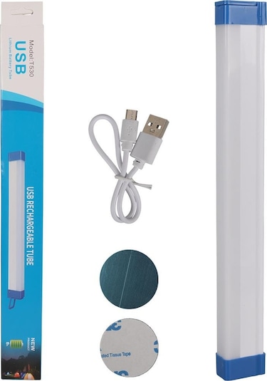 Powermaster T530 32cm 40w Çubuk Portatif Led Işıldak Şarjlı Tüp Lamba 1200mah Beyaz