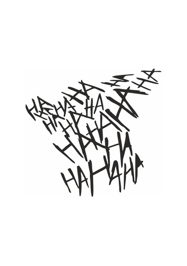 Hahahaha Araba Sticker Siyah 20x20 Cm