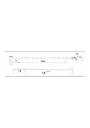 Aksmebel Çekmeceler İçin Kızaklar 342 17 Mm 10 Kg'a Kadar Bilyalı 256040240 Satine Nikel