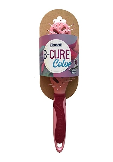 Banat B-Cure Color Saç Tarama Fırçası Pembe