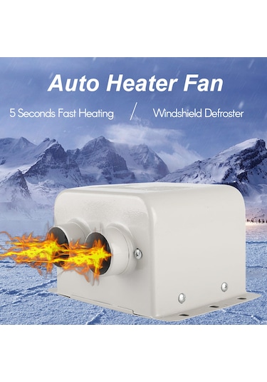 Reedark 12v/24v Araç Isıtıcı - 600w Hızlı Cam Buz Çözücü Ve 2 Hava Çıkışlı Otomobil Isıtma Fanı