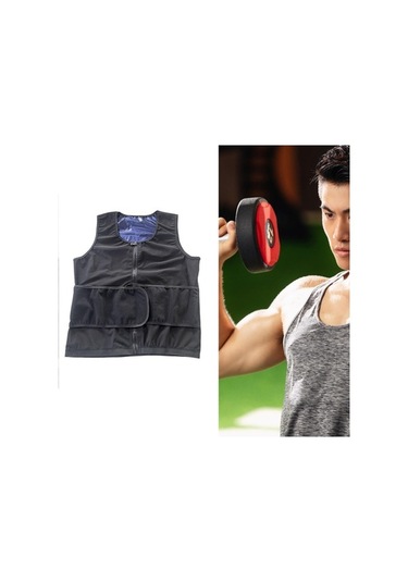 Ganzhoushop Yeleği Vücut Suntek Siyah Sauna İnceltici İçin Erkekler Geniş Bel Yj Siyah