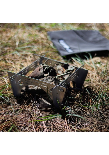 Kamp Ayısı Çelebi Bushcraft Jel Yakıtlı Osmanlı Ocağı Gri