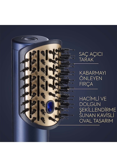 Babyliss Saç Kurutma Ve Şekillendirme Seti Air Wand, Difüzör Başlık Dahil, 1600w, 3 Başlık, İyon Teknolojisi Lacivert, 3 Başlıklı