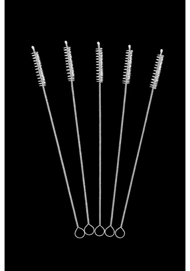 Falconetti 5 Adet Beyaz 6 Mm Pipo Temizlik Ve Pipet Kamış Temizleme Fırçası