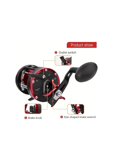 Motion003 Bıllıngs Trolling Davul Balikçilik Makinesi Kirmizi Sol El Ld40 3.8:1 Disli Orani 15kg Cekis 3 1 Rulo Rulmanlar Sol Sag El Secenekli Tuzlu Tatlisu Balikcilik Makinesi