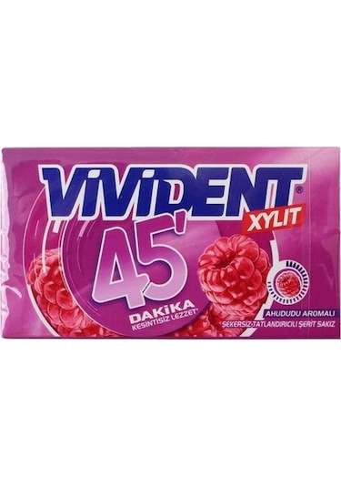 Vivident Cüzdan Sakız 45 Dakika Ahududu Aromalı 18 x 26 G