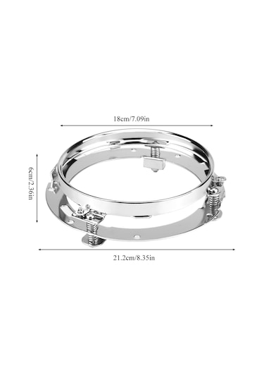 Yaozixa 7 İnç Çelik Far Tutucu, Jip Wrangler/bj40/atv İçin Dayanıklı, Titreşim Azaltıcı, Led Far Sabitleyici