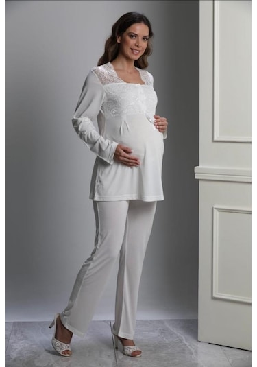 Nehirsel 3018 Hamile Lohusa 3 Lü Pijama Sabahlık Tk 001