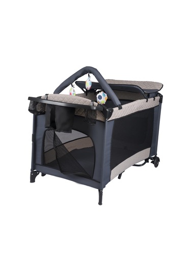 BabyDOOR Mia Comfort Anne Yanı Park Yatak Oyun Parkı 70x110 +Yatak Bej