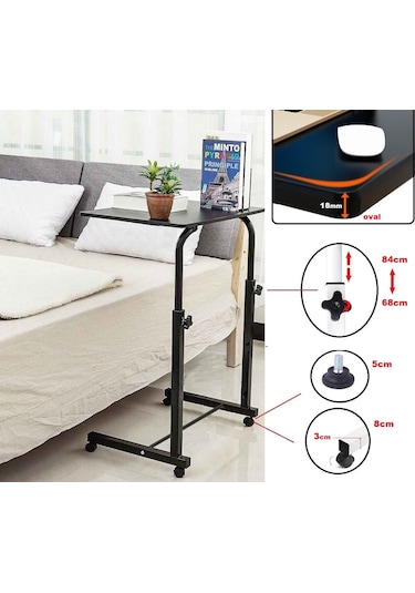 Depolife Akrobat Bilgisayar Notebook Sehpası Yükseklik Ayarlı Siyah