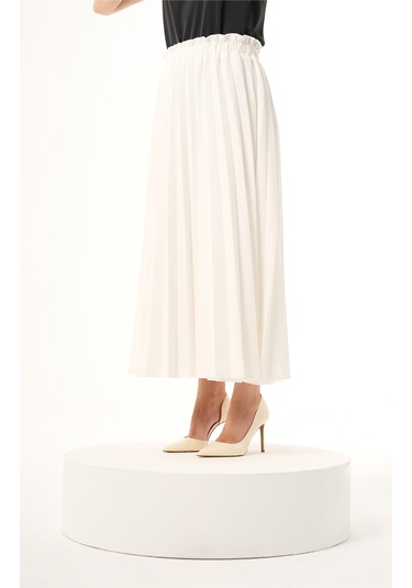 Bsc Pliseli Ekru Etek 001