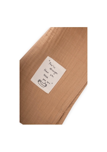 Cigit Organik Müslin Çocuk Fular 25x140 Cm Camel Camel