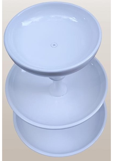 Hobi Adn Dekoratif Kuruyemiş Meyve Sunumluk Ahşap Mdf Beyaz Lake Boya El Yapım