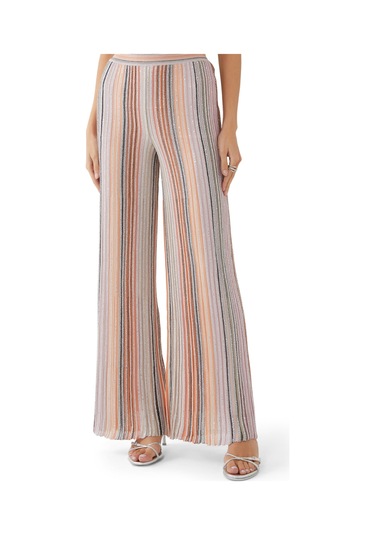 Missoni Işıltılı Triko Düz Pantolon Pembe