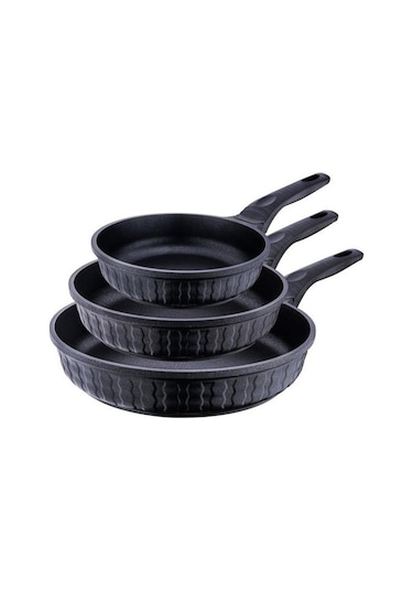 Bambum Porto 3'lü Tava Seti Siyah 18-20-22x18-20-22x4,5