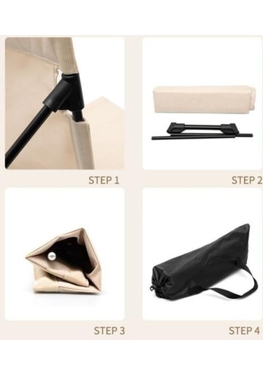 Pazly Tembel Kamp Sandalyesi - Su Geçirmez, Katlanır, Taşınabilir, Plaj Ve Bahçe Kullanımı İçin Kahverengi Açık Sandalye Kahverengi