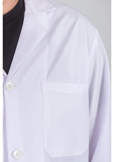 Erkek Gömlek Yaka Atölye Ve İş Önlüğü 44-60 Beden Arası Beyaz