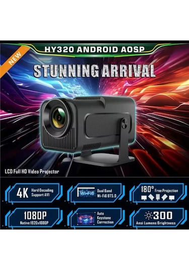 Wearfitpro HCS350 PRO Taşınabilir Projektör Full Hd 1080p 4k Projeksiyon Oyun Cihazı